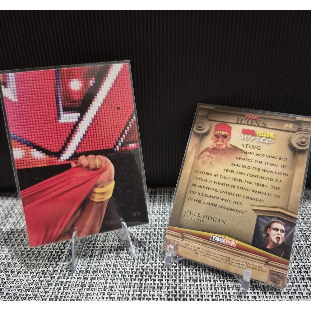 2010 TRISTAR Sting #26 TNA Icons Red, Yellow, & Write + A Piece Of History